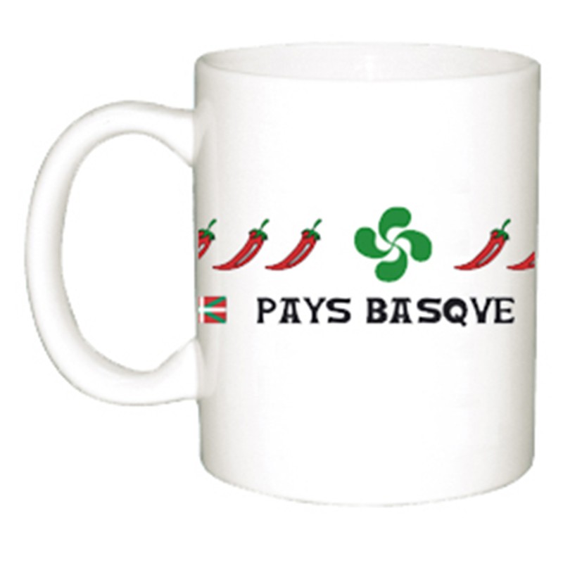 Mug croix basque verte