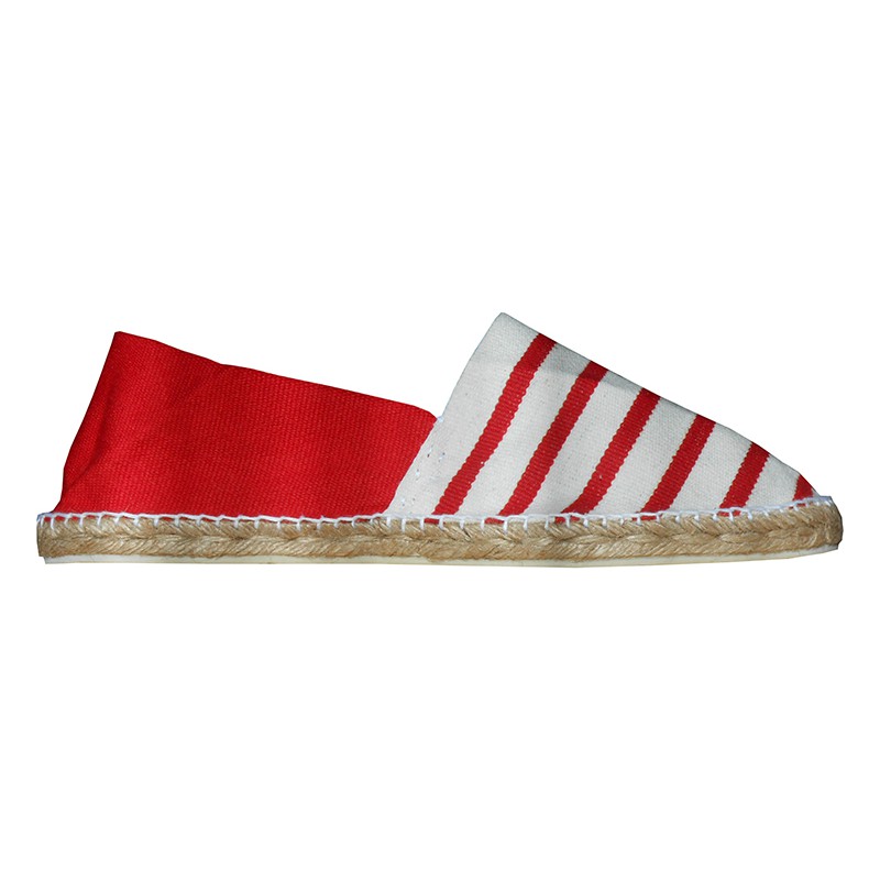 Espadrilles rayées rouges