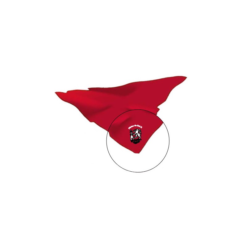 Foulard rouge blason des fêtes de Dax