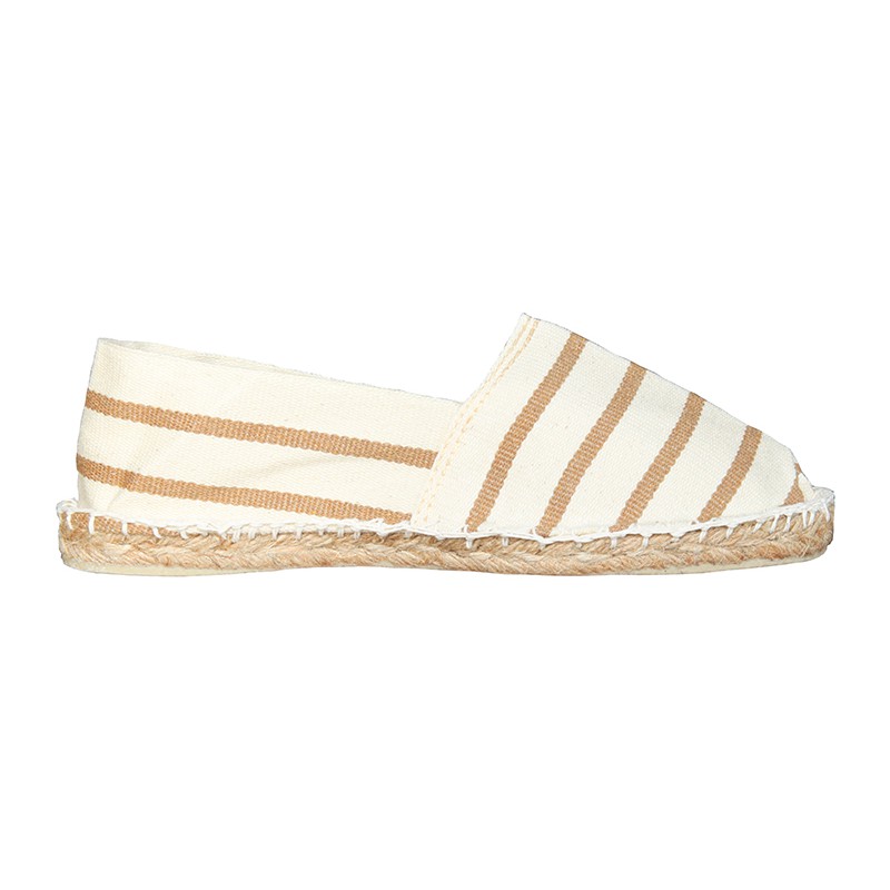 Espadrilles blanc cassé et beige